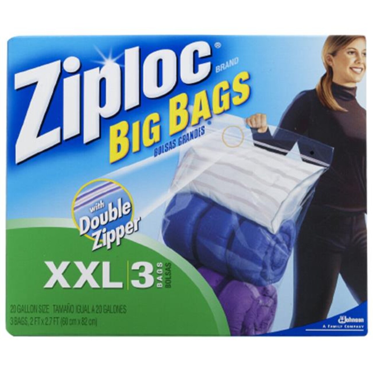 S C Johnson J30 65645 Ziploc Big Bags Xxl - Pack 3